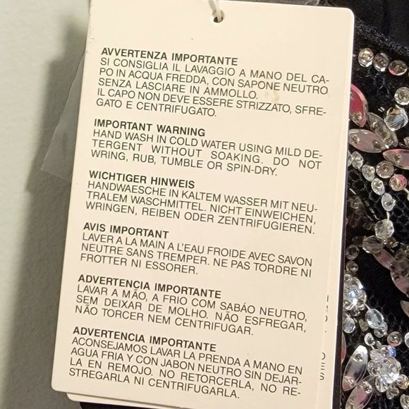 VINTAGE LA PERLA RITMO Black Bodysuit with Jeweled & Beaded Back  Size 42/6 - Picture 3 of 9